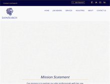 Tablet Screenshot of lionsearch.com